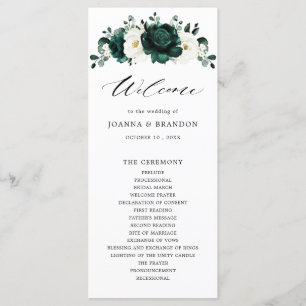 Programa Casamento Floral Branco Eucalyptus Emerald Greener