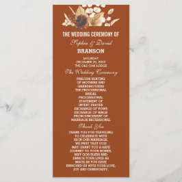 Programa Casamento Floral Charming Terracotta Pampas Grass