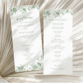 Programa Casamento Floral Clássico do Toile Verde Sage