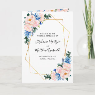 Programa Casamento Floral Cor-de-rosa-rosa com enxutos Geom