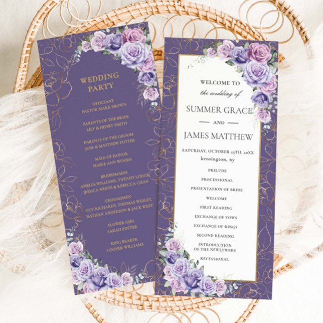 Programa Casamento Floral de Arte da Linha de Lavanda Lilás (Criador carregado)