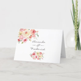 Programa Casamento Floral de Blush e Sage Green Watercolor