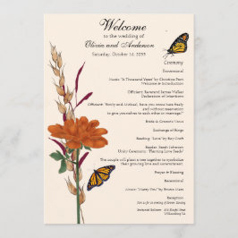 Programa Casamento Floral de Borboleta Monarca Elegante