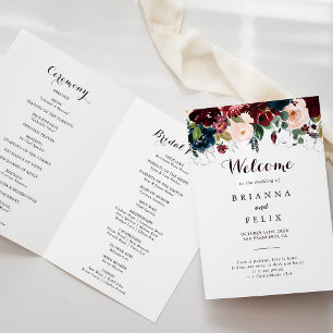 Programa Casamento Floral de Queda Ilustrada