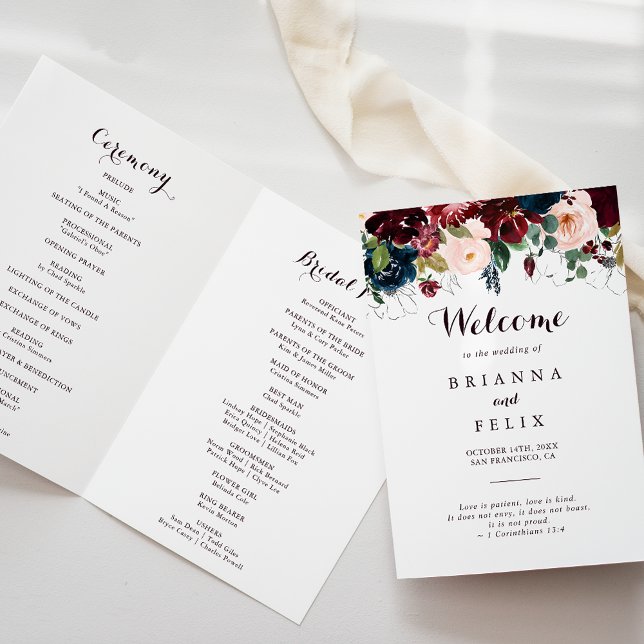 Programa Casamento Floral de Queda Ilustrada (Criador carregado)