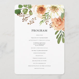 Programa Casamento Floral de Watercolor