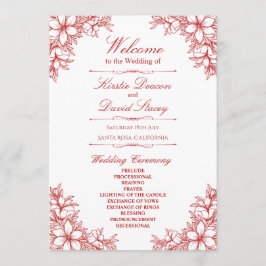 Programa Casamento Floral do Ornamentado Vermelho