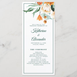 Programa Casamento Floral Elegante De Moleração Verde Por A