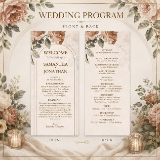 Programa Casamento Floral em Terracota Vintage |
