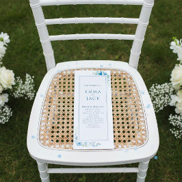 Programa Casamento floral mínimo do Botânico Azul Moderno