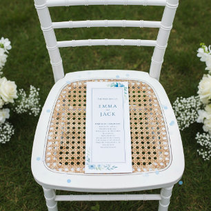 Programa Casamento floral mínimo do Botânico Azul Moderno