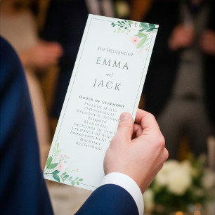 Programa Casamento Floral Molho Verde e Botânico Elegante