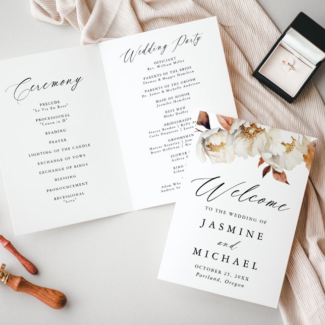Programa Casamento Floral Outonal Rústico (Criador carregado)
