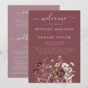 Programa Casamento Floral Outono Malva