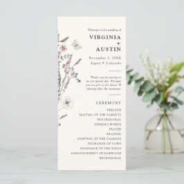 Programa Casamento Floral Pastel