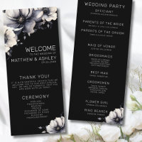 Casamento Floral Preto Moderno Elegante