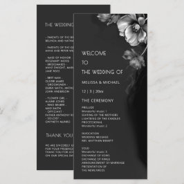 Programa Casamento Floral Preto Prata