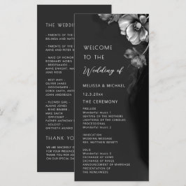 Programa Casamento Floral Preto Prata
