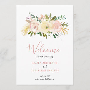 Programa Casamento Floral Rosa Elegante