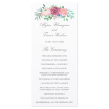 Casamento Floral Rosa Elegante Azul Empoeirado