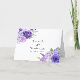 Programa Casamento Floral Ultra Violet Watercolor