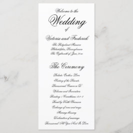 Programa Casamento Formal Elegante em Preto e Branco