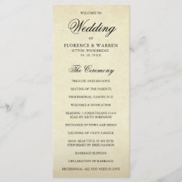 Programa Casamento Formal Vintage Elegante