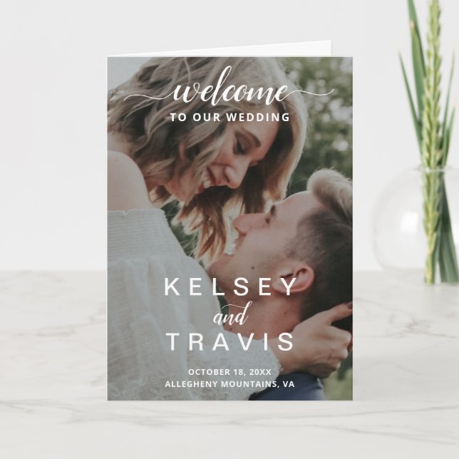 Programa Casamento Foto Script Moderno Elegante (Frente)
