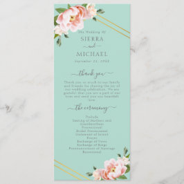 Programa Casamento Geométrico Dourado Blush de Casa Verde d