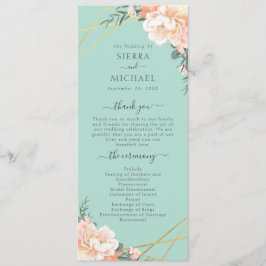 Programa Casamento Geométrico Dourado com Creme Verde