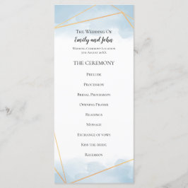 Programa Casamento Geométrico Dourado de Cor Azul-Claro