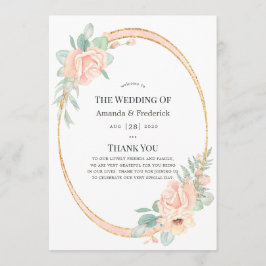 Programa Casamento Geométrico Floral de Pastel Blush