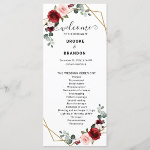 Programa Casamento Geométrico Moderno Floral Floral de Blus