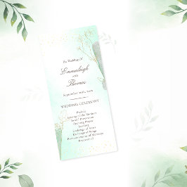 Programa Casamento Glitter Botânico Verde Radiante