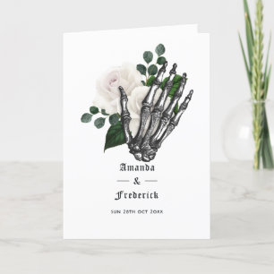 Programa Casamento Gótico Floral Branca Whimsical
