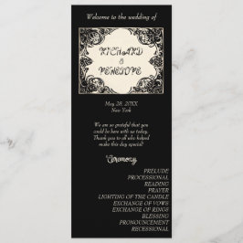 Programa Casamento Gótico Personalizável