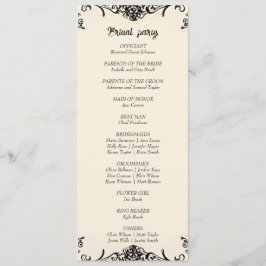 Programa Casamento Gótico Personalizável
