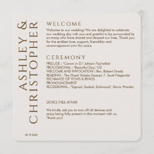 Programa Casamento Marrom moderno elegante
