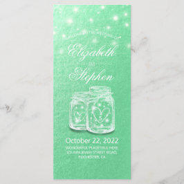 Programa Casamento Mason Jars String Verde Dourado