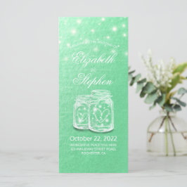 Programa Casamento Mason Jars String Verde Dourado