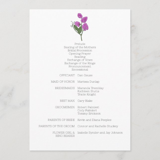 Programa Casamento Minimalista de Lathyrus (Frente)