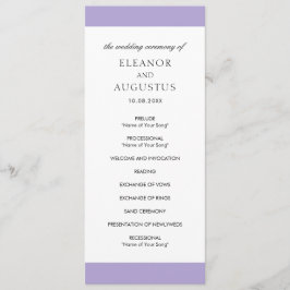 Programa Casamento Minimalista Elegante Digital Lavanda Rox