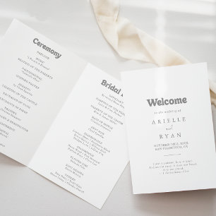 Programa Casamento Minimalista Formal Elegante Dobrado