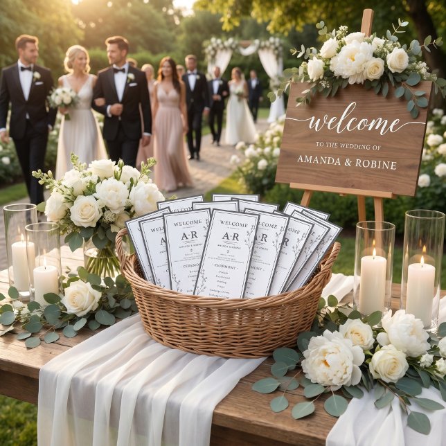 Programa Casamento Minimalista Preto e Branco (Criador carregado)