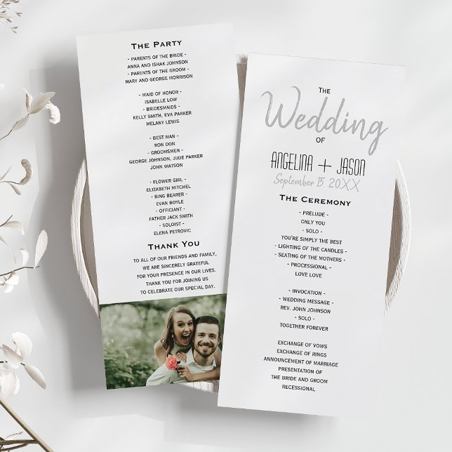 Programa Casamento Minimalista Preto e Branco (Criador carregado)