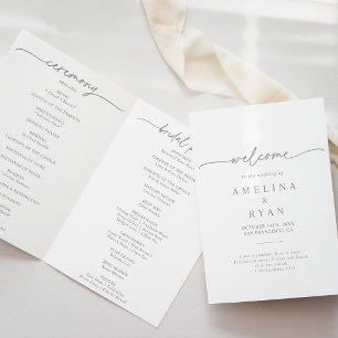 Programa Casamento Minimalista Simples Cinza Silenciado Dob