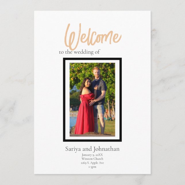 Programa Casamento Minimalista Sofisticado Simples Personal (Frente)