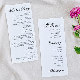 Programa Casamento mínimo elegante