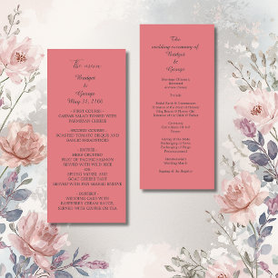 Programa casamento mínimo elegante do damasco