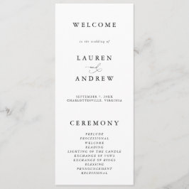 Programa Casamento Mínimo Elegante Preto e Branco